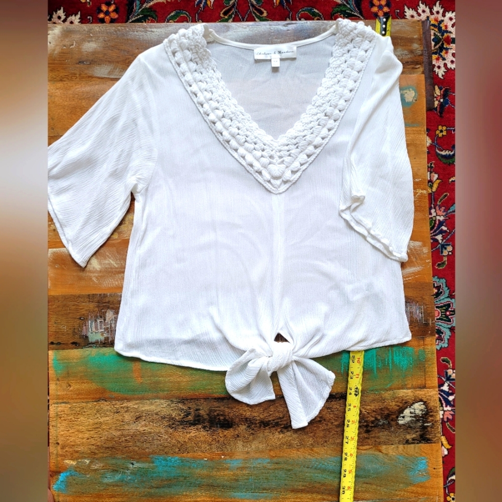 Chelsea & Theadora White Tie Front M